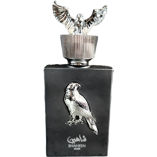 Lattafa Shaheen Silver frasco